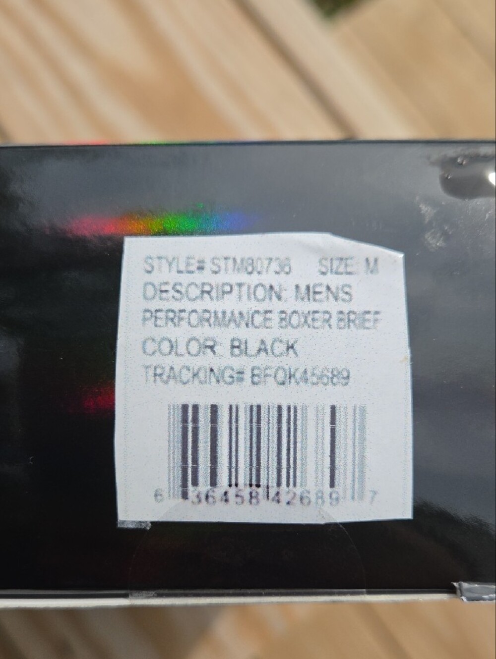 STARTER Men's Performance Boxer Briefs - Black - Picture 3 of 5